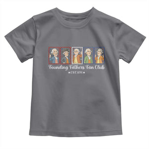Funny Founding Fathers Fan Club Patriotic History Toddler T Shirt TS12 Charcoal Print Your Wear
