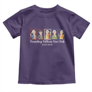 Funny Founding Fathers Fan Club Patriotic History Toddler T Shirt TS12 Purple Print Your Wear