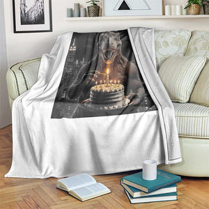 Funny Birthday Dinosaur Throw Blanket Prehistoric Party Celebration TS12 Print Your Wear