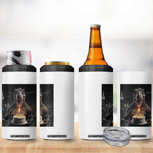 Funny Birthday Dinosaur 4 in 1 Can Cooler Tumbler Prehistoric Party Celebration TS12 Print Your Wear
