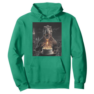 Funny Birthday Dinosaur Hoodie Prehistoric Party Celebration TS12 Irish Green Print Your Wear