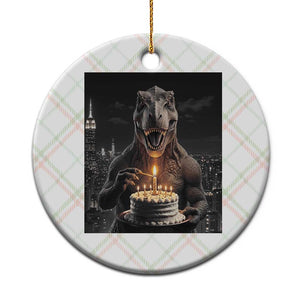 Funny Birthday Dinosaur Ceramic Ornament Prehistoric Party Celebration TS12 1pc Christmas Plaid Print Your Wear