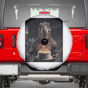 Funny Birthday Dinosaur Spare Tire Cover Prehistoric Party Celebration TS12 White Print Your Wear