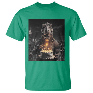 Funny Birthday Dinosaur T Shirt Prehistoric Party Celebration TS12 Irish Green Print Your Wear