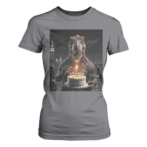 Funny Birthday Dinosaur T Shirt For Women Prehistoric Party Celebration TS12 Charcoal Print Your Wear