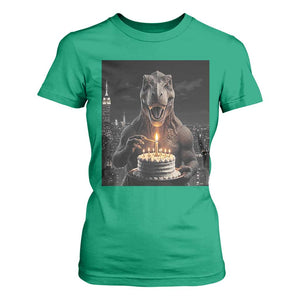 Funny Birthday Dinosaur T Shirt For Women Prehistoric Party Celebration TS12 Irish Green Print Your Wear