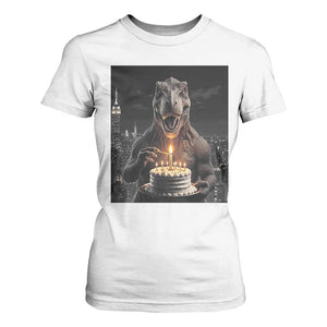 Funny Birthday Dinosaur T Shirt For Women Prehistoric Party Celebration TS12 White Print Your Wear