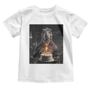 Funny Birthday Dinosaur Toddler T Shirt Prehistoric Party Celebration TS12 White Print Your Wear