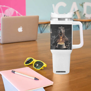 Funny Birthday Dinosaur Tumbler With Handle Prehistoric Party Celebration TS12 Print Your Wear