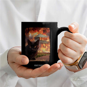 Funny Crazy Cat Selfie Coffee Mug Bad Kitty Chaos Humor Graphic TS12 Print Your Wear