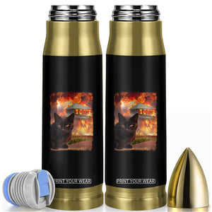 Funny Crazy Cat Selfie Bullet Tumbler Bad Kitty Chaos Humor Graphic TS12 Black Print Your Wear