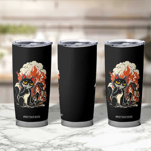 Funny Trouble Maker Cat Tumbler Cup Cute Mischief Graphic Gift For Cat Lover TS12 Print Your Wear