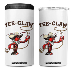 Yee Claw 4 in 1 Can Cooler Tumbler Funny Crawfish Cajun Seafood Festival TS12 One Size: 16 oz White Print Your Wear