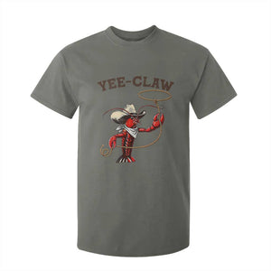Yee Claw T Shirt For Kid Funny Crawfish Cajun Seafood Festival TS12 Military Green Print Your Wear