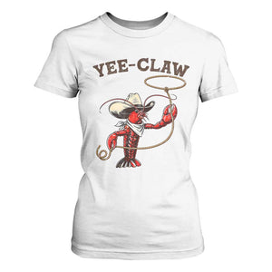 Yee Claw T Shirt For Women Funny Crawfish Cajun Seafood Festival TS12 White Print Your Wear