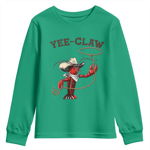 Yee Claw Youth Sweatshirt Funny Crawfish Cajun Seafood Festival TS12 Irish Green Print Your Wear