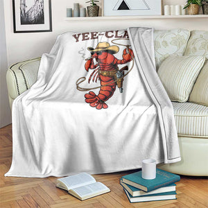 Yee Claw Southern Crawfish Throw Blanket Funny Seafood Party Graphic TS12 Print Your Wear