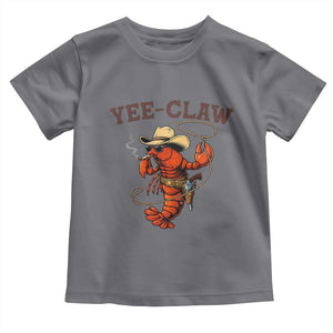 Yee Claw Southern Crawfish Toddler T Shirt Funny Seafood Party Graphic TS12 Charcoal Print Your Wear