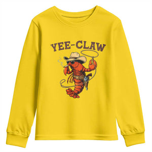 Yee Claw Southern Crawfish Youth Sweatshirt Funny Seafood Party Graphic TS12 Daisy Print Your Wear
