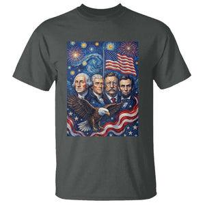 USA Presidents Mount Rushmore T Shirt Starry Night Inspired Art