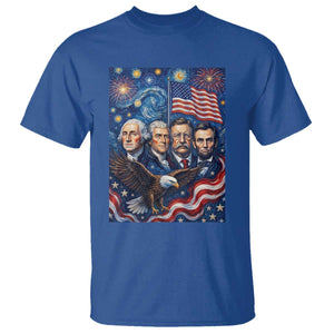 USA Presidents Mount Rushmore T Shirt Starry Night Inspired Art