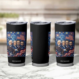 USA Presidents Mount Rushmore Tumbler Cup Starry Night Inspired Art
