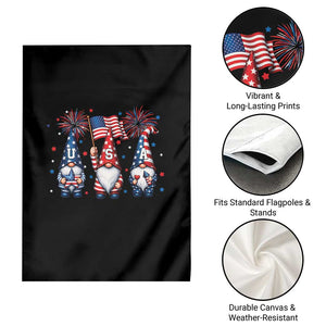 Red White Blue Gnomes Fireworks Garden Flag Patriotic 4th Of July