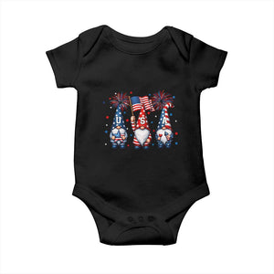 Red White Blue Gnomes Fireworks Baby Onesie Patriotic 4th Of July