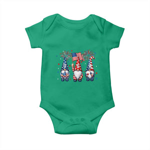 Red White Blue Gnomes Fireworks Baby Onesie Patriotic 4th Of July