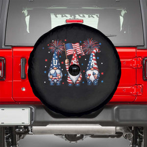 Red White Blue Gnomes Fireworks Spare Tire Cover Patriotic 4th Of July