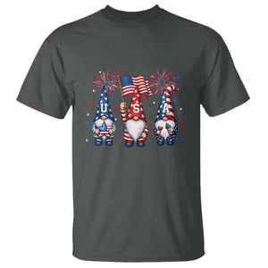 Red White Blue Gnomes Fireworks T Shirt Patriotic 4th Of July