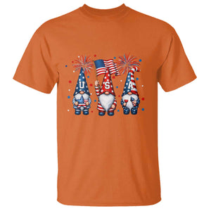 Red White Blue Gnomes Fireworks T Shirt Patriotic 4th Of July