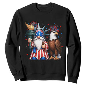 Funny Statue Of Liberty Gnome Sweatshirt Patriotic 4th Of July