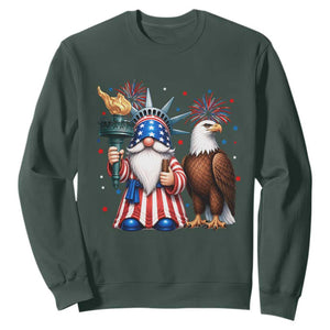 Funny Statue Of Liberty Gnome Sweatshirt Patriotic 4th Of July
