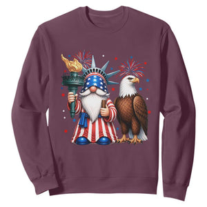 Funny Statue Of Liberty Gnome Sweatshirt Patriotic 4th Of July
