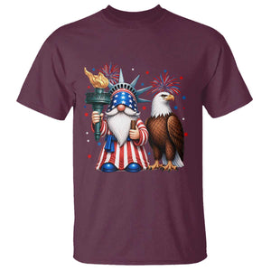 Funny Statue Of Liberty Gnome T Shirt Patriotic 4th Of July