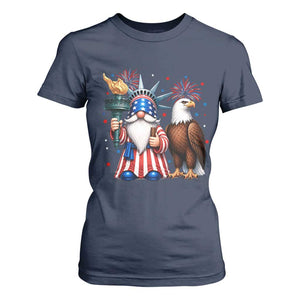 Funny Statue Of Liberty Gnome T Shirt For Women Patriotic 4th Of July