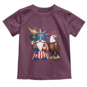 Funny Statue Of Liberty Gnome Toddler T Shirt Patriotic 4th Of July