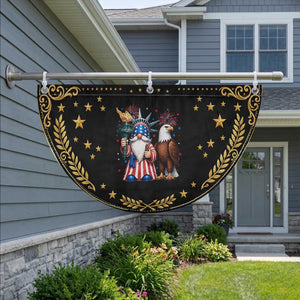 Funny Statue Of Liberty Gnome Patriotic Fan Flag 4th Of July Gift TS12 2pcs pack Vintage Black Print Your Wear