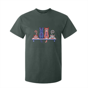 Red White And Blue Cute Cats T Shirt For Kid Patriotic Pet Lover