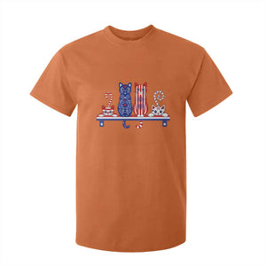 Red White And Blue Cute Cats T Shirt For Kid Patriotic Pet Lover