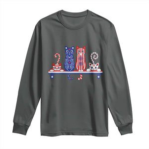 Red White And Blue Cute Cats Long Sleeve Shirt Patriotic Pet Lover