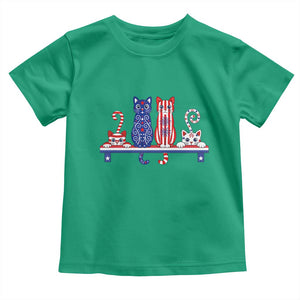 Red White And Blue Cute Cats Toddler T Shirt Patriotic Pet Lover