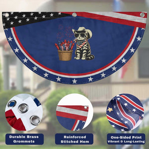 Vintage Cowboy Cat Patriotic Fan Flag 4th Of July Fireworks Celebration TS12 Print Your Wear