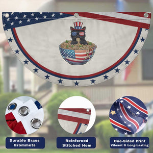 Funny Black Cats Eat Ramen Patriotic Fan Flag American Flag 4th Of July