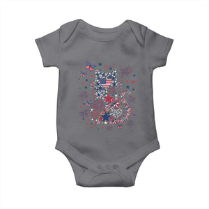Funny Patriotic Cat Lover Baby Onesie 4th Of July Freedom