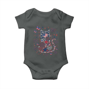 Funny Patriotic Cat Lover Baby Onesie 4th Of July Freedom