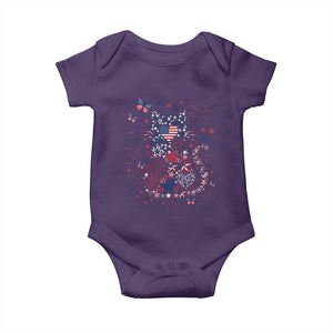 Funny Patriotic Cat Lover Baby Onesie 4th Of July Freedom