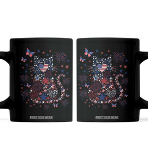 Funny Patriotic Cat Lover Coffee Mug 4th Of July Freedom