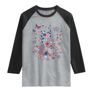 Funny Patriotic Cat Lover Raglan Shirt 4th Of July Freedom
